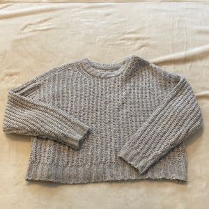 Gray knitted sweater